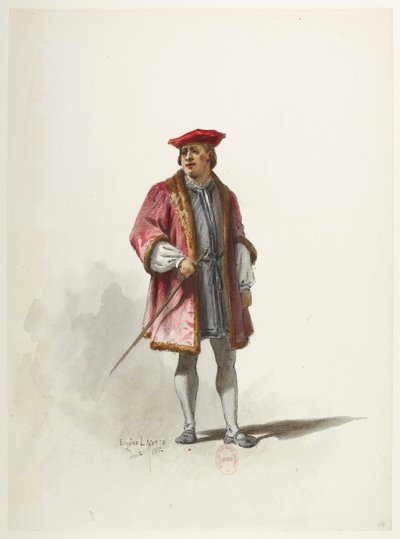 Saint-Saëns - Henry VIII - Kostümentwürfe - Lacoste - 14. Kostüm von Eugene Lacoste